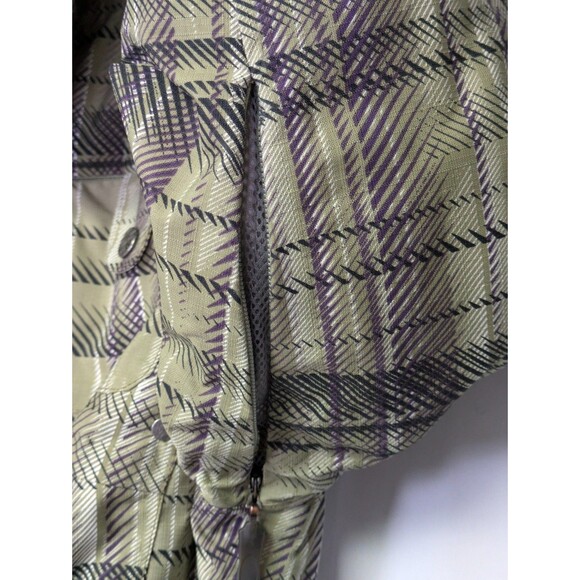 Oakley Womens Snowboard Ski Jacket Medium Green Purple Plaid Thick No Hood - Picture 10 of 15